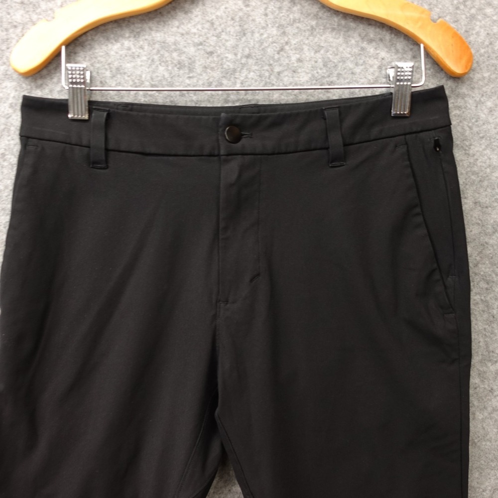 Lululemon ABC Pants Mens 30 Black Warpstreme Tech Slim Utility Trousers 31x29 - Picture 11 of 16